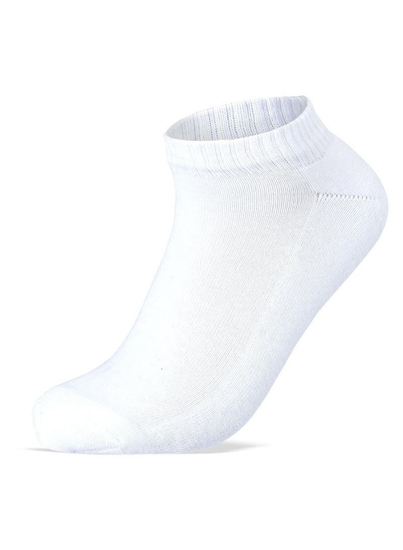 سام سوكس مجموعة من 3 جوارب سوكيت نص فوطة للنساء، ابيض سادة - Image 2
