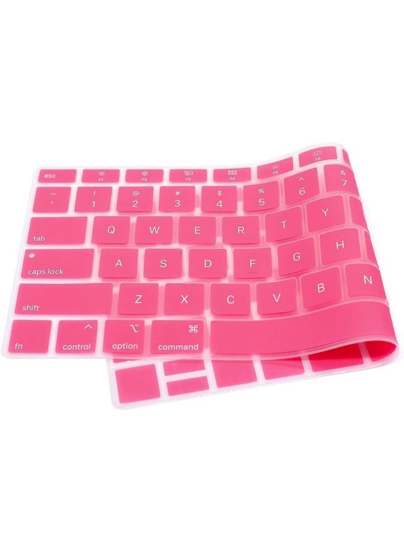 مافانز غطاء لوحة مفاتيح سيليكون بتصميم أمريكي للغة الإنجليزية لجهاز MacBook Air 13" 2020 مع نموذج Touch ID: A2179/A2337 شريحة M1، ملحقات لوحة المفاتيح  وردي - Image 5