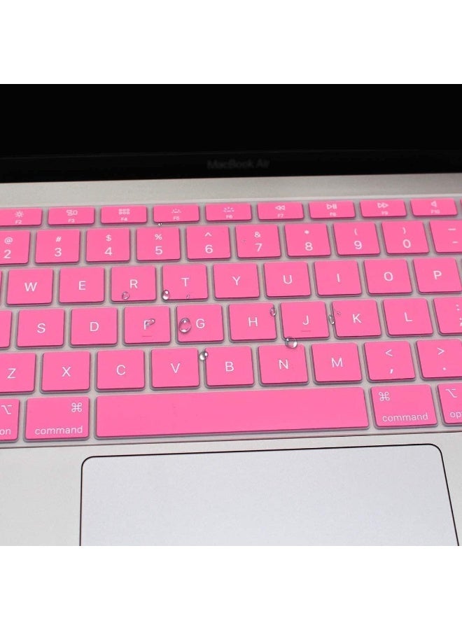 مافانز غطاء لوحة مفاتيح سيليكون بتصميم أمريكي للغة الإنجليزية لجهاز MacBook Air 13" 2020 مع نموذج Touch ID: A2179/A2337 شريحة M1، ملحقات لوحة المفاتيح  وردي - Image 4