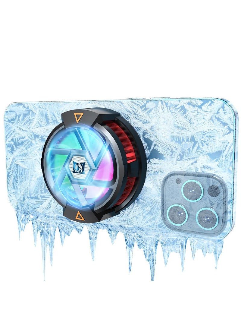 Phone Cooler, Semiconductor Cooling Fan Compatible with Magsafe, Portable Noiseless Cooling Game Artifact for PUBG, Live Vlog, for iOS/Android 46.7 Inch Phones  - Image 1