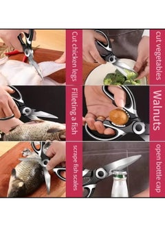 LDQ 1 PC, Kitchen Scissor, Poultry Shears, Kitchen Shears, Multifunctional Stainless Steel Chicken Bone Scissor, Nut Opener, Bottle Opener, Meat Scissor, Food Scissor, Duck Fish  - Image 2
