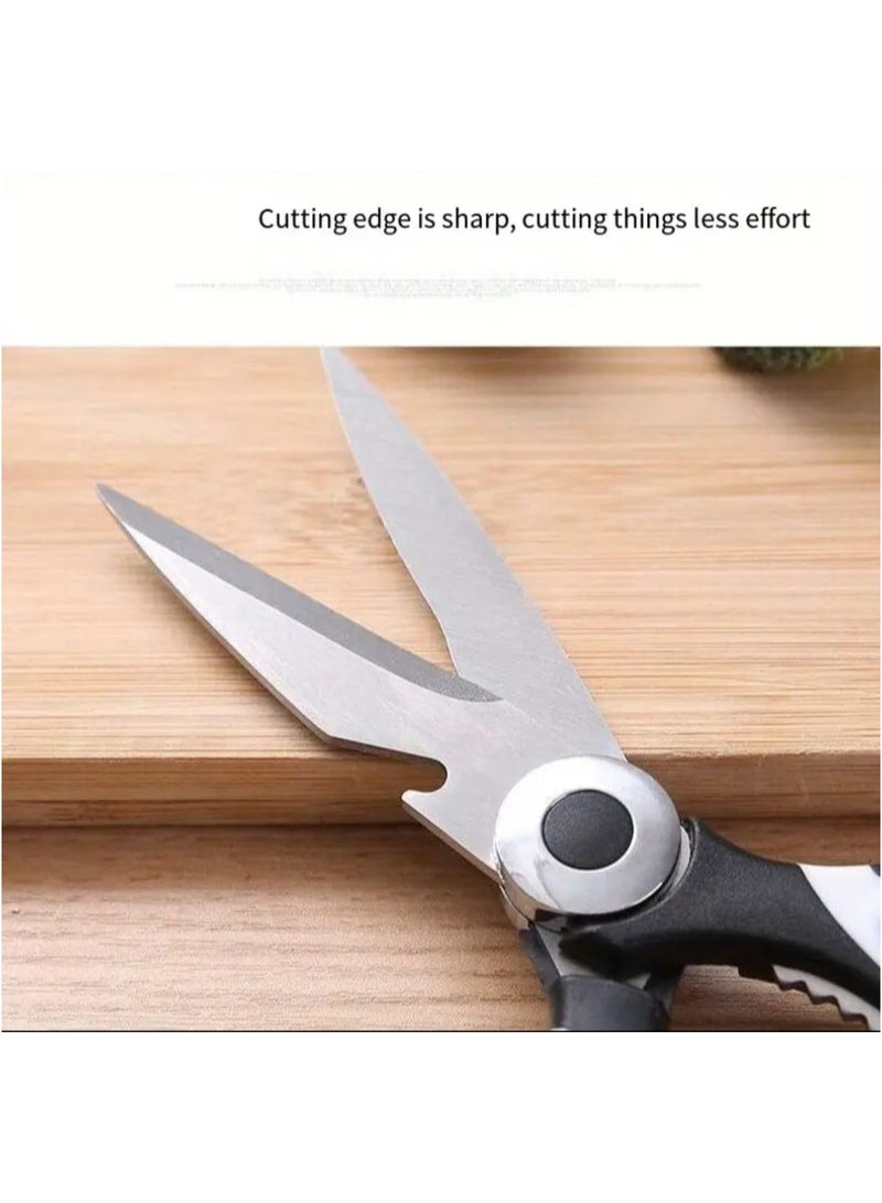 LDQ 1 PC, Kitchen Scissor, Poultry Shears, Kitchen Shears, Multifunctional Stainless Steel Chicken Bone Scissor, Nut Opener, Bottle Opener, Meat Scissor, Food Scissor, Duck Fish - Image 4