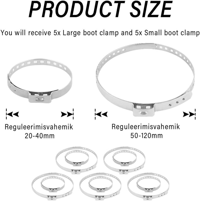 Salior 10PCS CV Boot Clamps Kit - Image 2