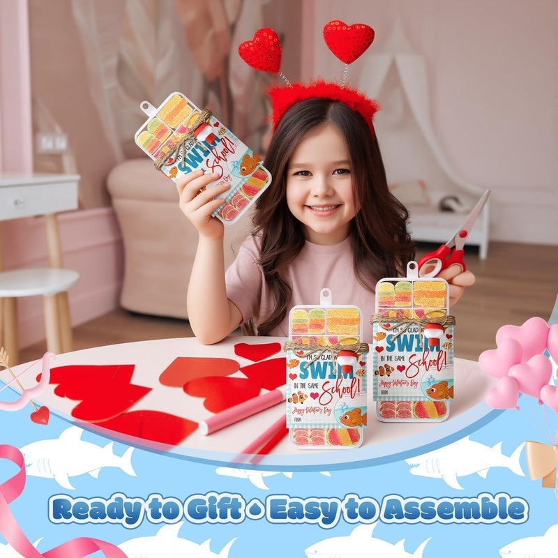 Gosodeny 12 Set Valentines Gifts Bulk Fishing Party Favors Fishing Candy Little Tackle Boxes for Making My Reel Fun Fishing Party Decorations Fishing Theme Gifts Supplies Exchanges Valentines Party Favor - Image 5