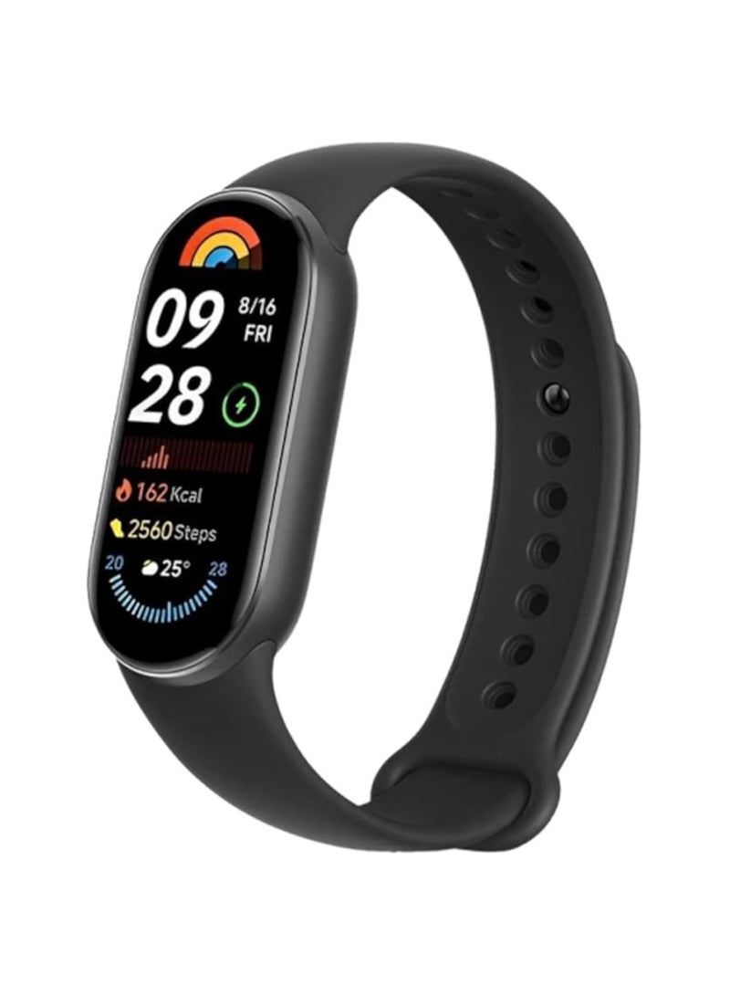 Smart Band 9, 1.62" Amoled Display | 233 mAh Battery | up to 21 Days of Battery Life | Over 150 Workout Modes | BT 5.4 | 50M Water Resistant - Midnight Black|1 year manufacturer warranty  - Image 1