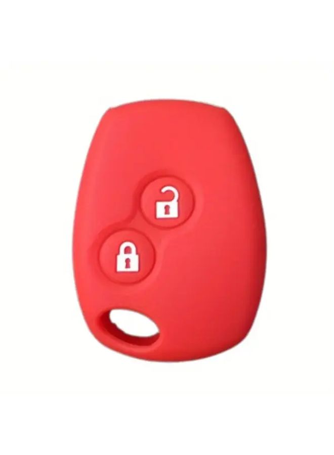 Red Silicone Car Key Cover For 2 Keys Smart Straight Board - Image 5