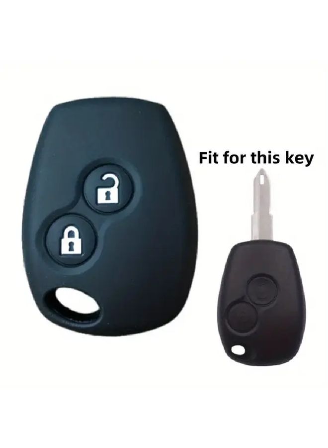 Red Silicone Car Key Cover For 2 Keys Smart Straight Board - Image 1