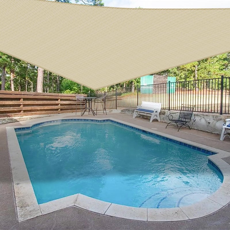 Windscreen4less Windscreen4less 8' x 8' x 11.3' Sun Shade Sail Right Triangle Outdoor Canopy Cover UV Block for Backyard Porch Pergola  - Image 1
