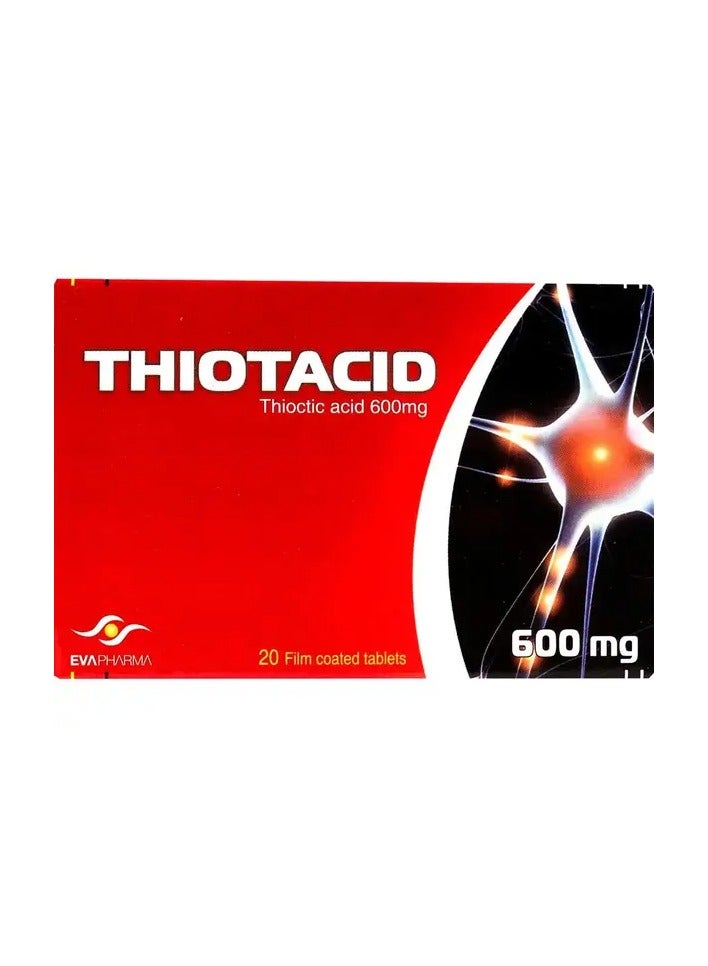 EVA PHARMA THIOTACID THIOCTIC ACID 600MG 20'S - Image 1