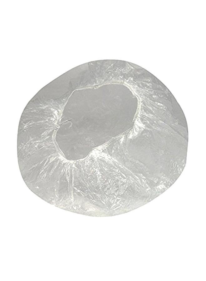 100-Piece Plastic Shower Cap Clear 20grams - Image 1