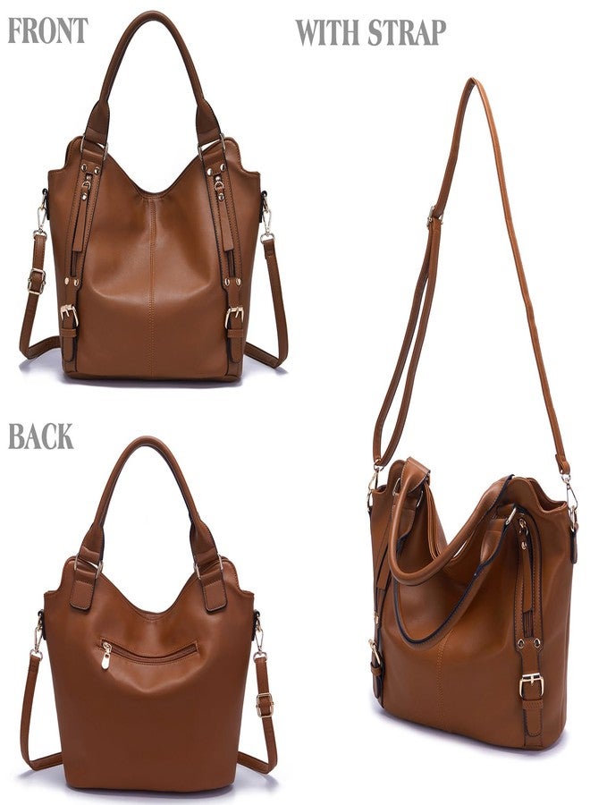 Soperwillton Purses for Women Large Shoulder Handbag Tote PU Leather Hobo Crossbody Bag Ladies Wallet Set 4pcs - Image 2