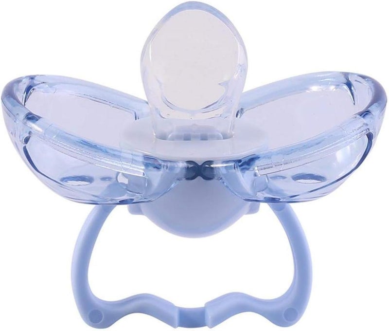 ويوبلز لهاية أطفال، لهاية سيليكون آمنة للأطفال حديثي الولادة مضادة للغبار، تغلق تلقائيًا (رقم 2 - رأس أزرق مسطح) - Image 1