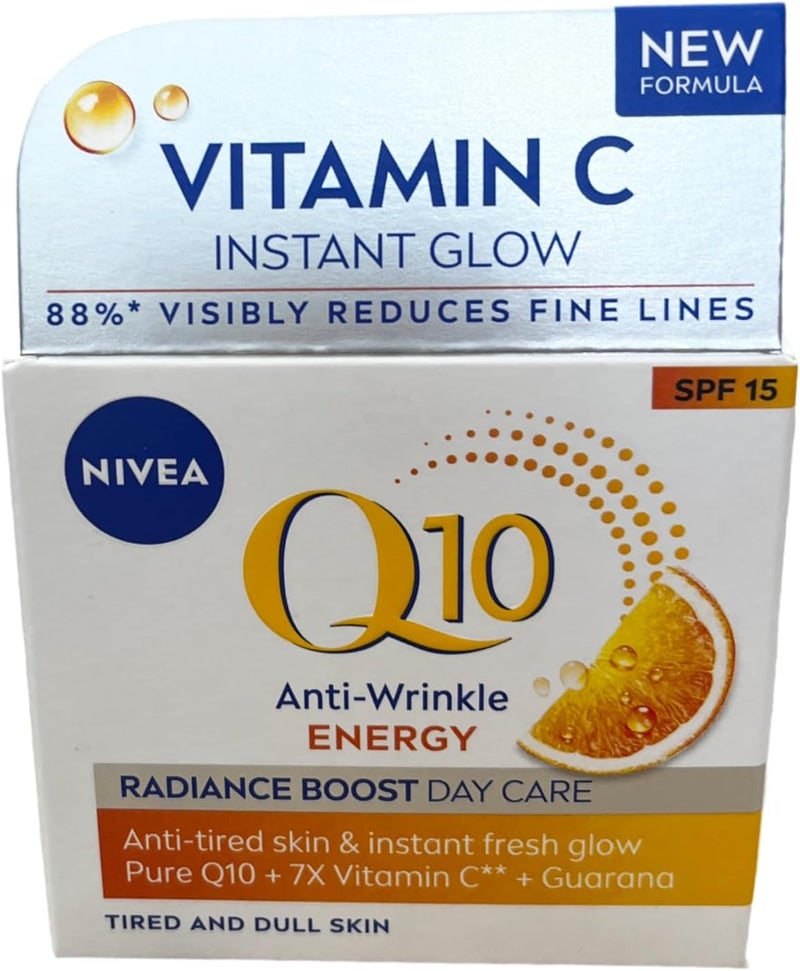 Nivea Q10 Plus C AntiWrinkle Energy SPF 15 Day Cream with Vitamin C for Tired Dull Skin