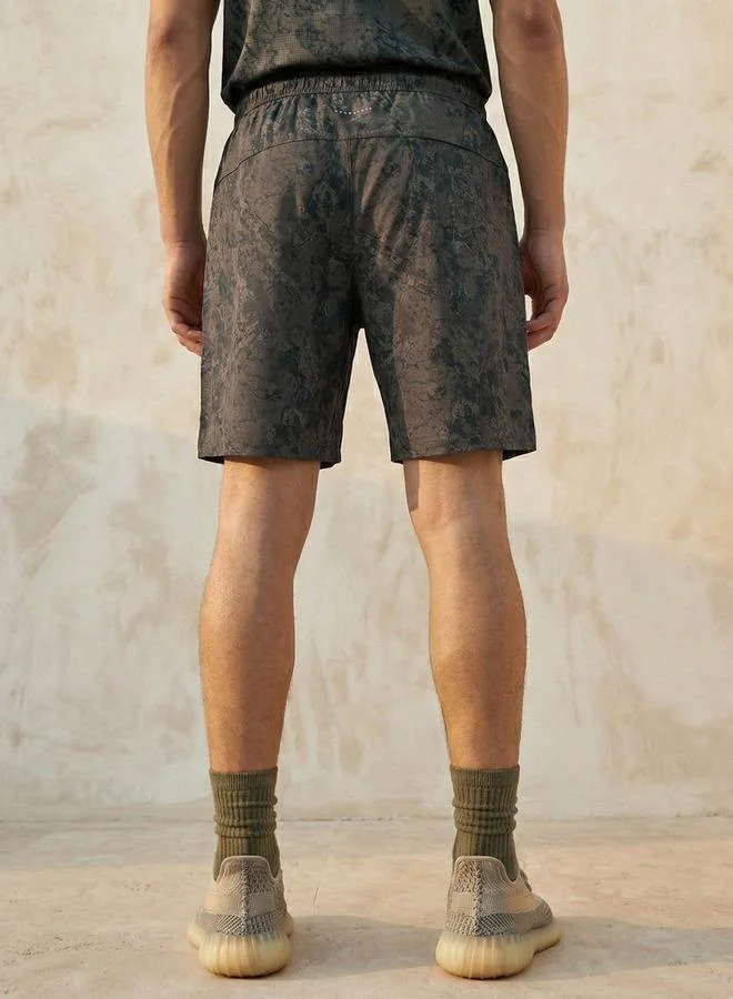 Splash Active  Men 2 Way Stretch Printed Training Shorts for Men | Best Price UAE