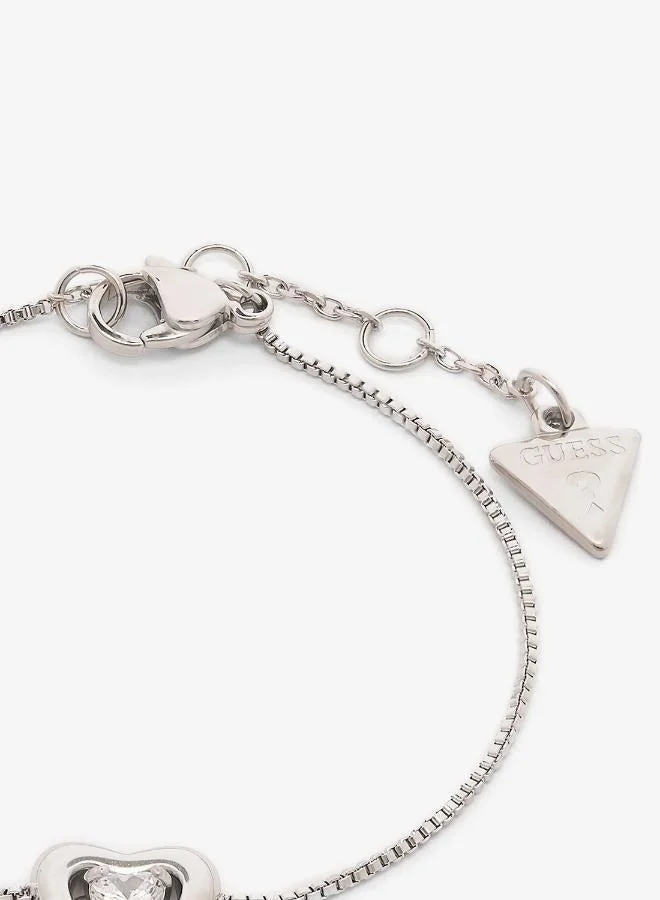 Guess  Crystal Heart Bracelet And  Studs for Women | Best Price UAE