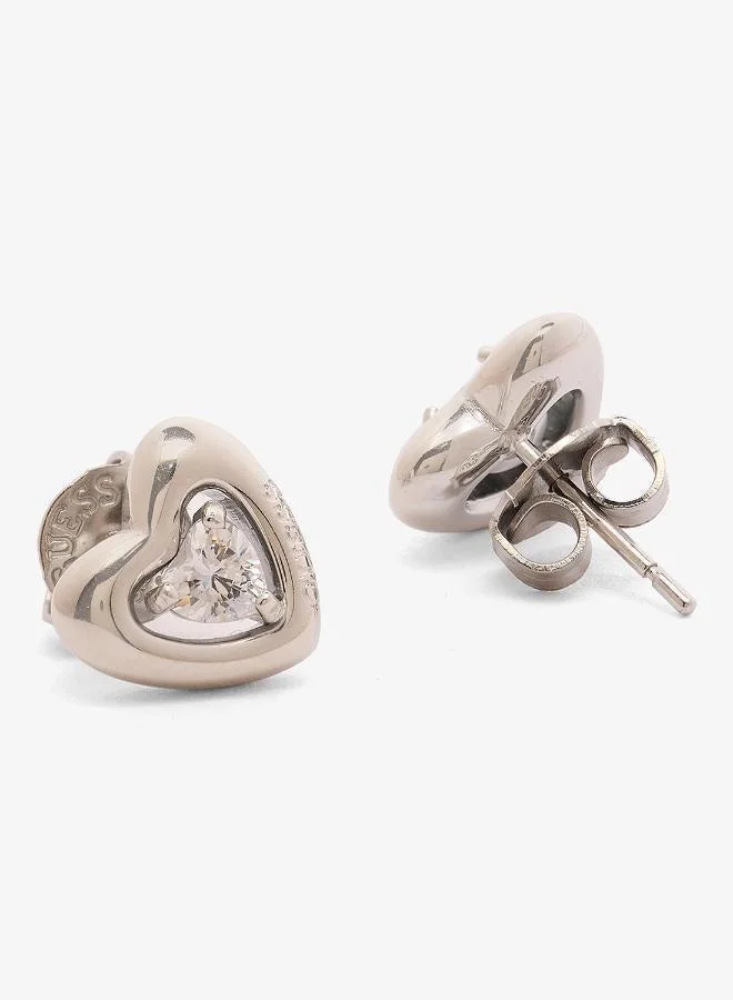 Guess  Crystal Heart Bracelet And  Studs for Women | Best Price UAE