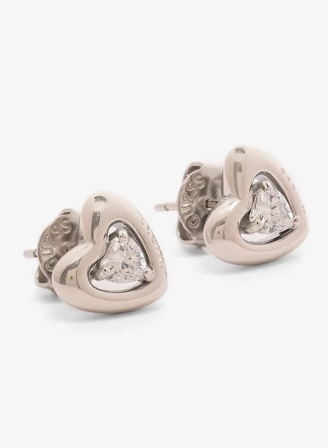 Guess  Crystal Heart Bracelet And  Studs for Women | Best Price UAE