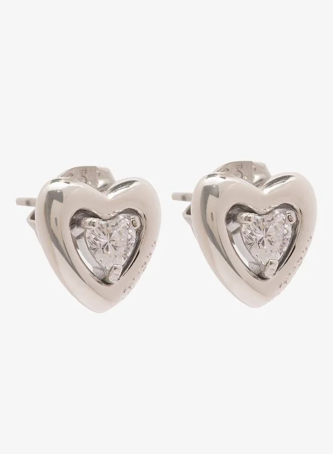 Guess  Crystal Heart Bracelet And  Studs for Women | Best Price UAE