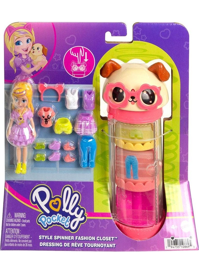Polly Pocket خزانة أزياء ستايل سبينر HKW04 HKW06 منتج مرخص  - Image 1