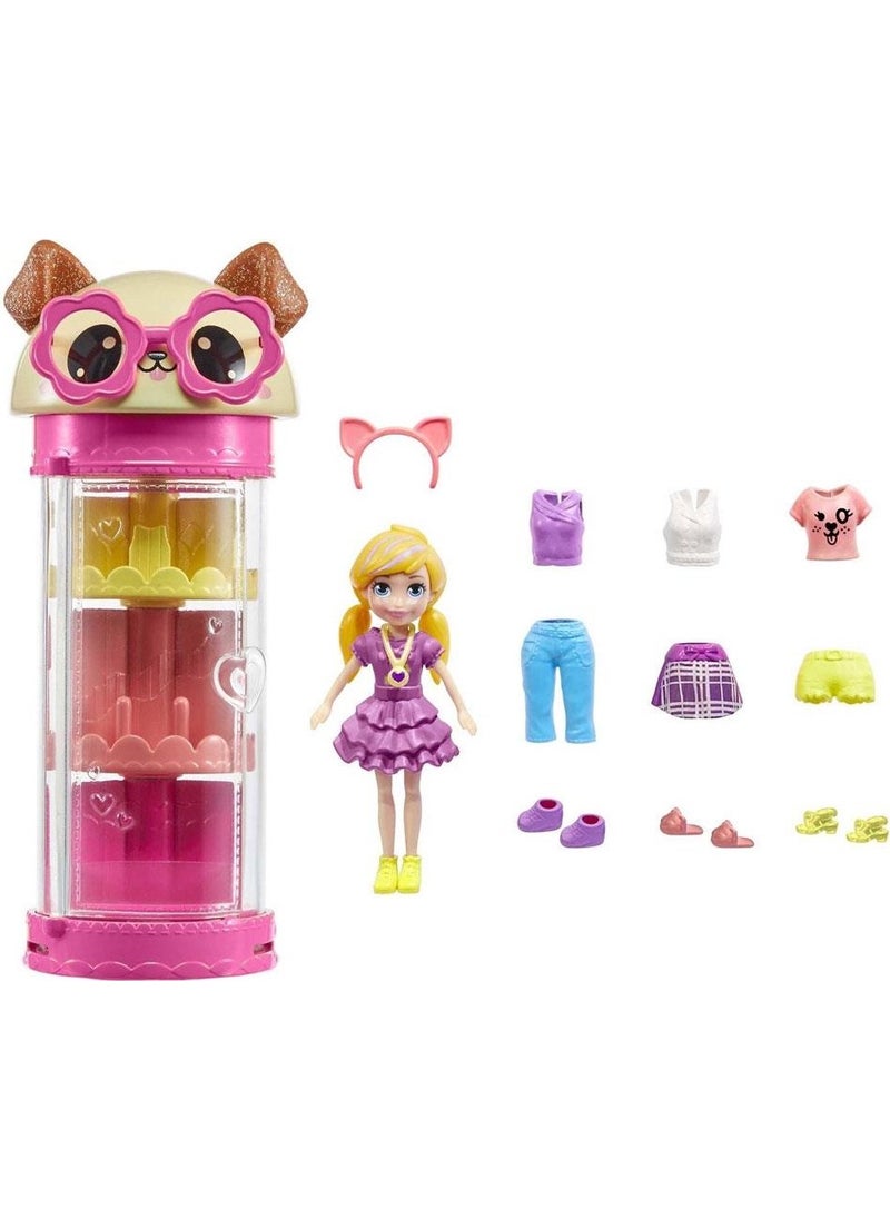 Polly Pocket خزانة أزياء ستايل سبينر HKW04 HKW06 منتج مرخص  - Image 2