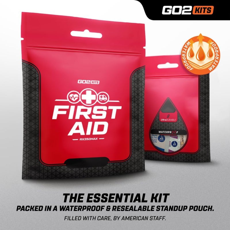 Go2Kits 3Pack 54 Piece First Aid Kit Featuring Assorted Bandages Wipes and First Aid Basics in Compact Reusable Kits for Home Office Travel 5 Pack - Image 4