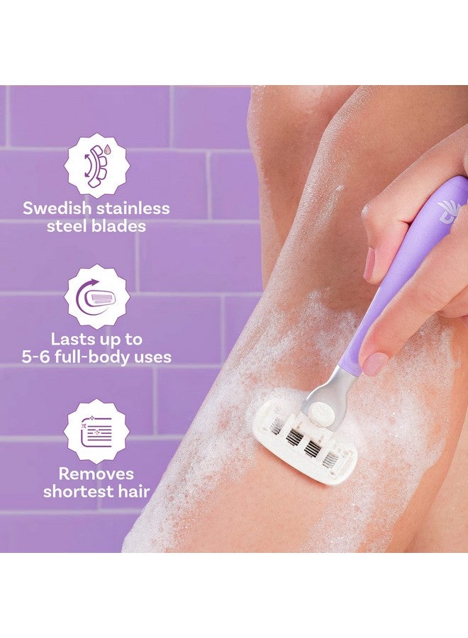 BOMBAE Rollplay Hair Removal Razor Refills/Cartridge/Blades For Women | Glidestrip With Aloe Vera And Vitamin E| 2 Pieces - Image 5