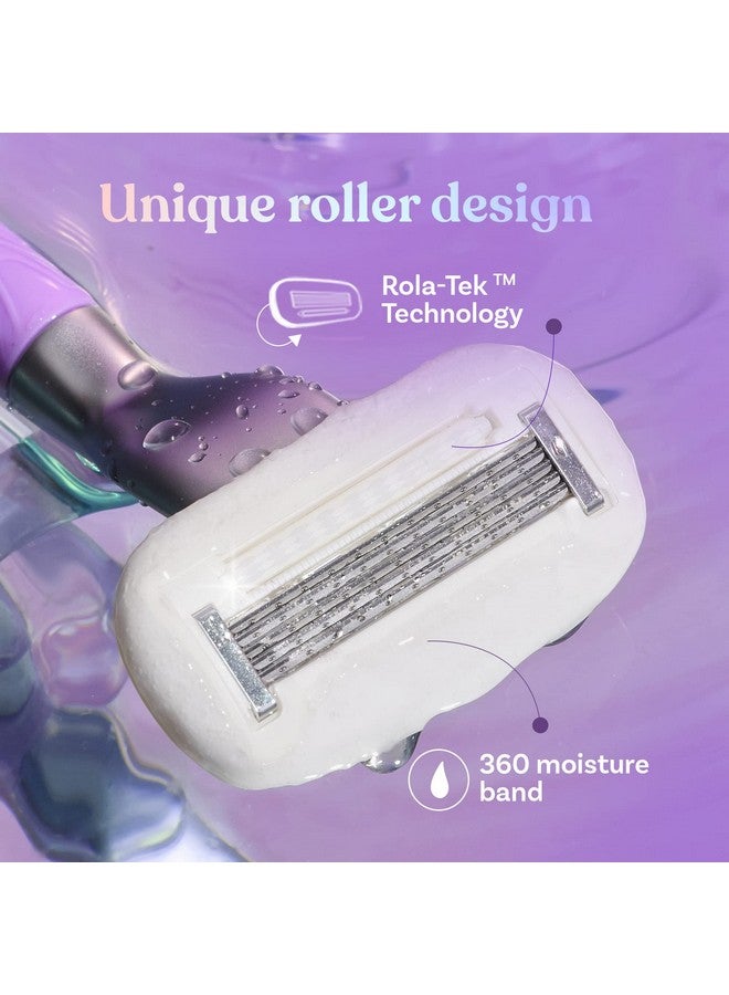 BOMBAE Rollplay Hair Removal Razor Refills/Cartridge/Blades For Women | Glidestrip With Aloe Vera And Vitamin E| 2 Pieces - Image 4