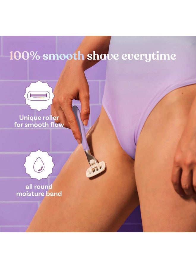 BOMBAE Rollplay Hair Removal Razor Refills/Cartridge/Blades For Women | Glidestrip With Aloe Vera And Vitamin E| 2 Pieces - Image 2