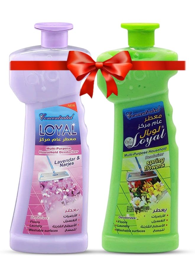 لويال معطر جو منزلي متعدد الاستخدامات، عبوتان سعة 700 مل، برائحة اللافندر والنرجس وزهور الربيع