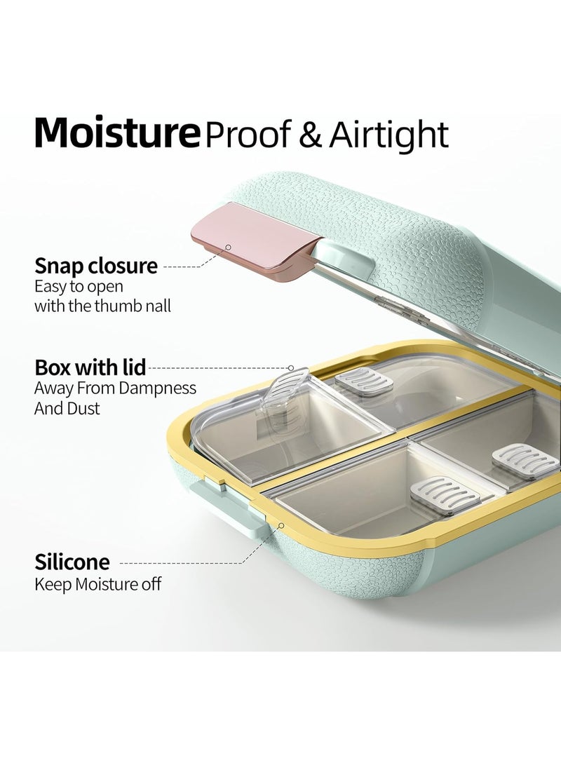 Daily Pill Organizer, Portable Pill Storage, Pill Case Organizer, Large Compartment Week Medication Holder Container with 7 Grid for Medicine Supplement, Fish Oil - Image 5