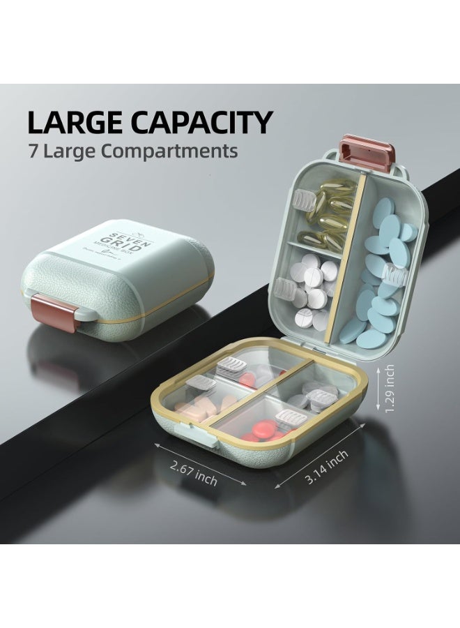 Daily Pill Organizer, Portable Pill Storage, Pill Case Organizer, Large Compartment Week Medication Holder Container with 7 Grid for Medicine Supplement, Fish Oil - Image 4
