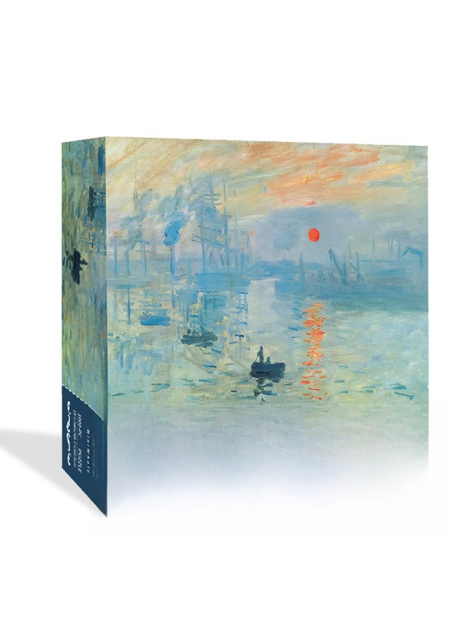 سلسلة اللوحات الزيتية الشهيرة MiniWhale Monet من سلسلة Witthill Garden ألغاز للكبار من الورق 1000 قطعة - اللون: ليلة فان جوخ المرصعة بالنجوم على الرون 1000 - Image 4