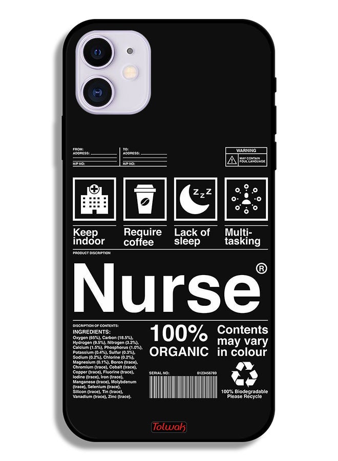 Tolwak Apple iPhone 11 Protective Case Nurse Sticker - Image 2