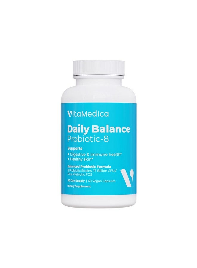 VitaMedica | Daily Balance Probiotic-8 | Probiotic Supplement | 16 Billion CFUs | Gut Health | Digestive, Skin, & Immune Support | Constipation, Diarrhea, Gas & Bloating Relief | Vegan | 60 Count - Image 1