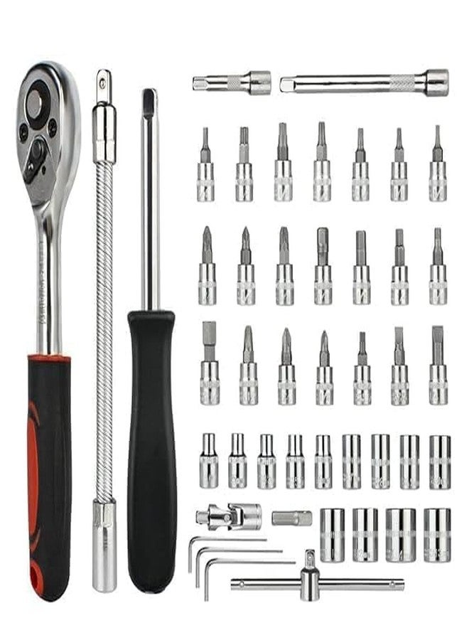 NIRBHI 46 In 1 Pcs Tool Kit For Home Use Spanner Set Socket Set Wrench Set Bike Tool Kit Set Goti Pana Set For Car, Bike, Cycle Repairing, DIY Projects, Home & Automobile Vehicle Service, - Image 4