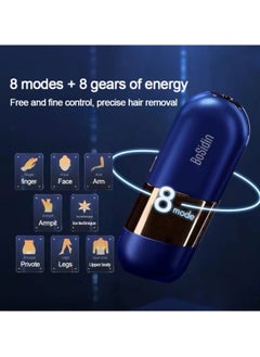 Bosidin IPL Sapphire Freezing Laser Hair Remover for Hair Removal and Improvement of Skin Appearance for Unisex on the Face Underarms Legs and Arms  - Image 4