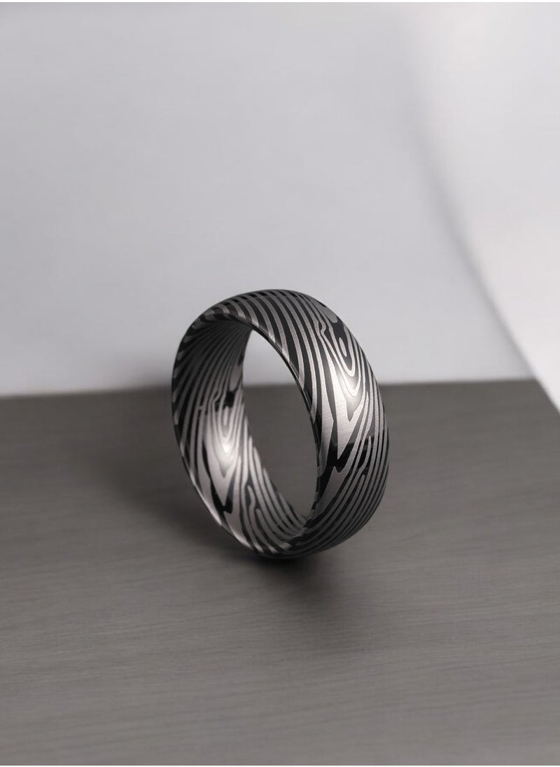 JewelleryClub - Amazing Titanume Steel Ring For Men Size 10 - Image 1