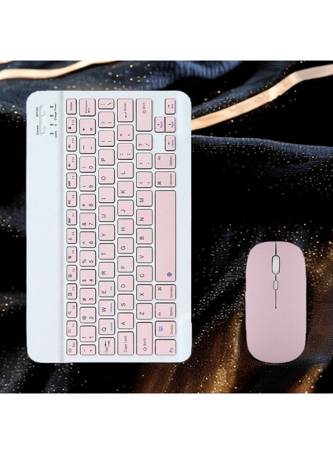 Wireless Bluetooth Keyboard Charging Cable For IPad Android Tablets Mobile Phones Universal Set Ergonomic Design Customizable-Color:Light Green-Product Type:Enhanced Keyboard Dual-mode Mouse - Image 2