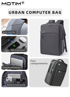 Motim Travel Laptop Backpack, Business Anti Theft Durable Laptop Backpack with USB Charging Port, Water Resistant Computer Bag with Independent Compartment, Fits 15.6 Inch Laptop  - Image 3