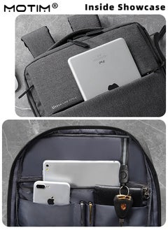 Motim Travel Laptop Backpack, Business Anti Theft Durable Laptop Backpack with USB Charging Port, Water Resistant Computer Bag with Independent Compartment, Fits 15.6 Inch Laptop  - Image 5