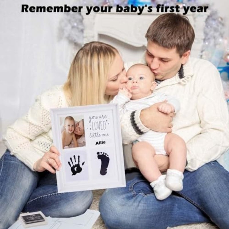 Baby Handprint and Footprint Kit, Baby Keepsake Frame Kit, Baby Shower Gifts, Memory Art Picture Frames for Create Baby's Prints, New Mom Gifts, Baby Registry, Nursery Decor - Image 2