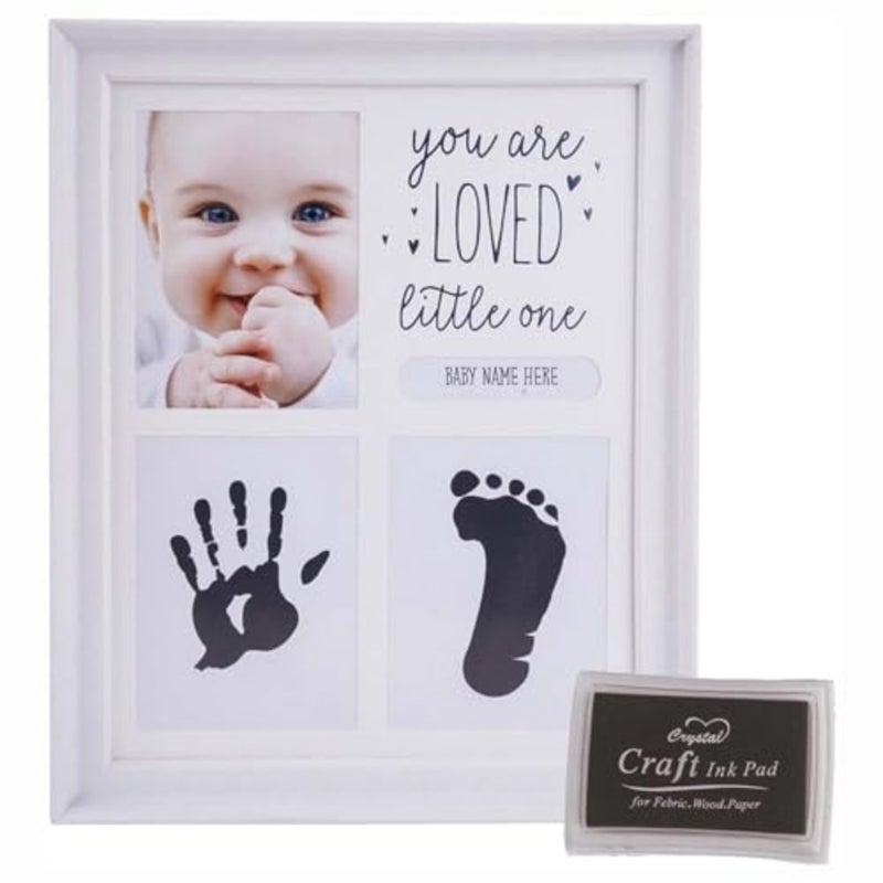 Baby Handprint and Footprint Kit, Baby Keepsake Frame Kit, Baby Shower Gifts, Memory Art Picture Frames for Create Baby's Prints, New Mom Gifts, Baby Registry, Nursery Decor - Image 1