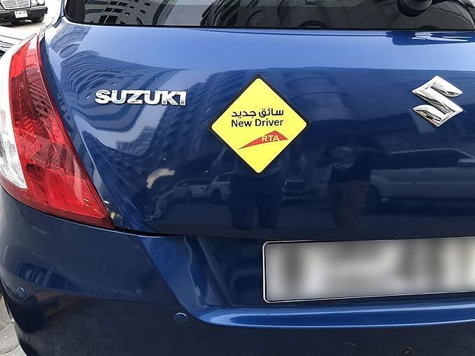 DeloPik New Driver Car Sign Self Adhesive Sticker, Reflective Removable for Beginners Car SUV Van Drivers (Regular Size 15 * 15 cm) (1) - Image 4