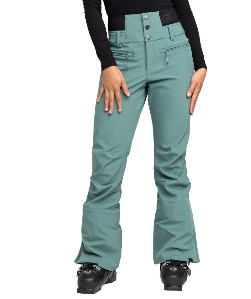Roxy Women's Rising High Ski Pant â€“ 15K Waterproof Stretch Snow Pant, SKINNY Fit, PFAS-Free, Sea Pine, X-Large - Image 1