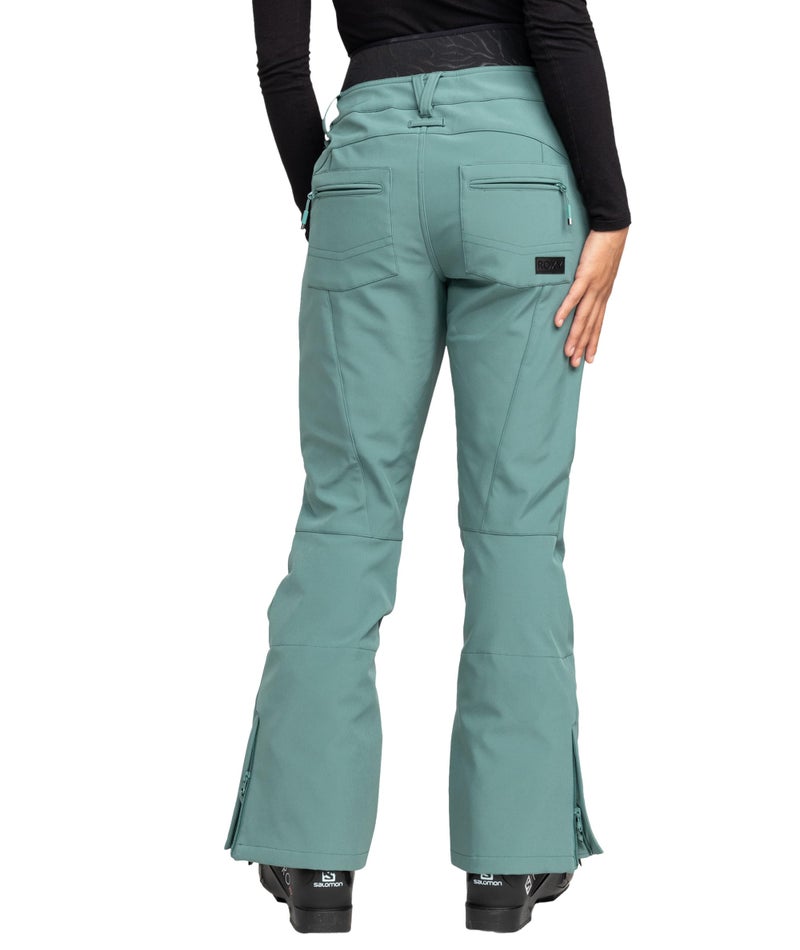 Roxy Women's Rising High Ski Pant â€“ 15K Waterproof Stretch Snow Pant, SKINNY Fit, PFAS-Free, Sea Pine, X-Large - Image 4