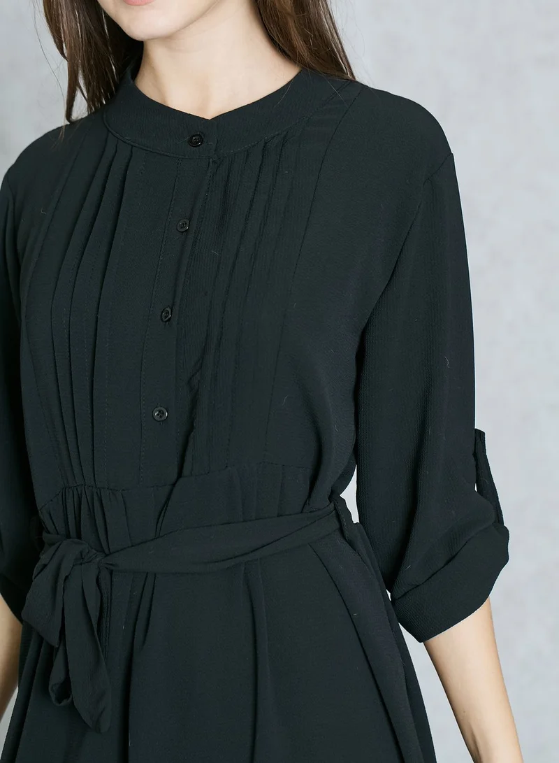 ELLA High Low Self Tie Shirt Dress