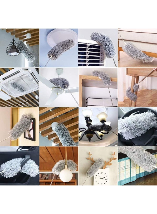 1.4M Extendable Feather Duster Microfiber Dust Cleaner – Flexible Electrostatic Dust Brush for Ceiling Fan, Furniture, Blinds, Cobwebs & Home Cleaning Tool - Image 5