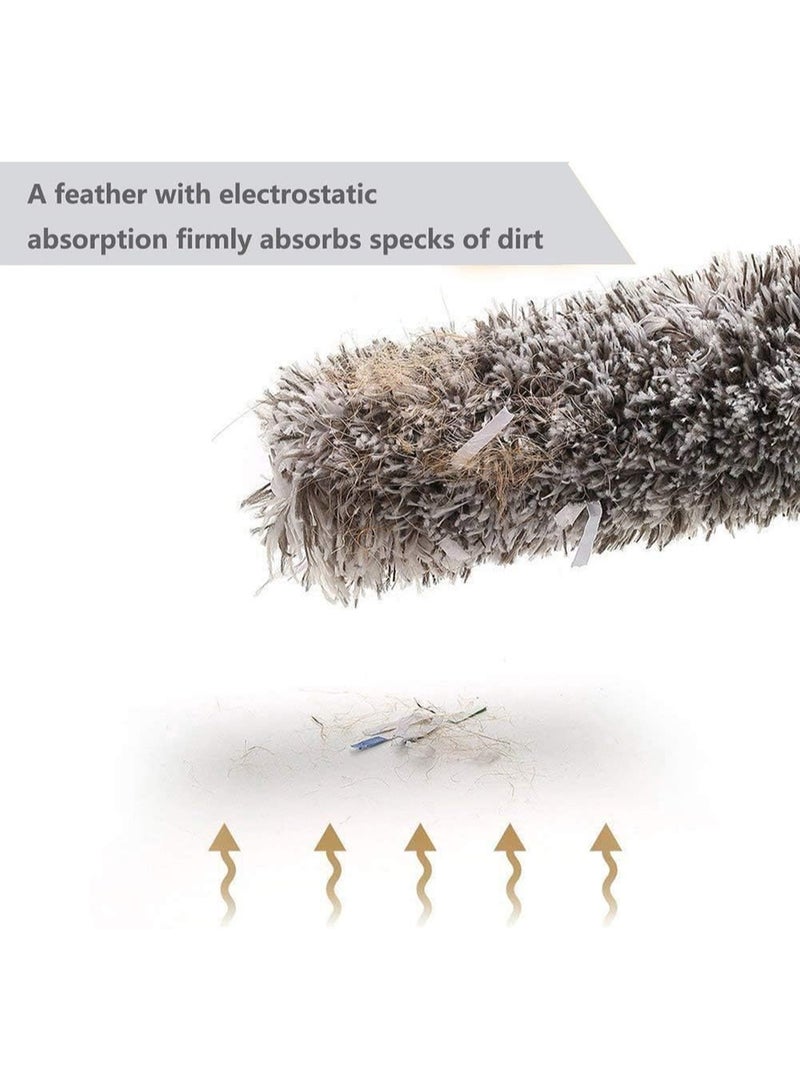 1.4M Extendable Feather Duster Microfiber Dust Cleaner – Flexible Electrostatic Dust Brush for Ceiling Fan, Furniture, Blinds, Cobwebs & Home Cleaning Tool - Image 4