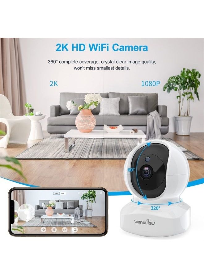 wansview Home Security Camera, Baby Camera,1080P HD wansview Wireless WiFi Camera for Pet/Nanny, Motion Alerts, 2 Way Audio, Night Vision, Compatible with Alexa Echo Show, with TF Card Slot and Cloud  - Image 3