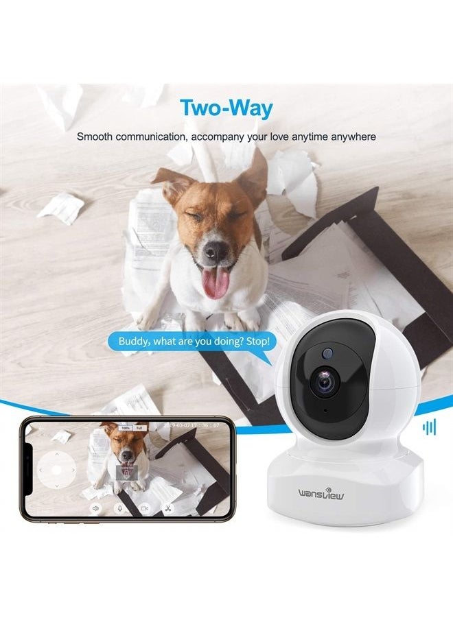 wansview Home Security Camera, Baby Camera,1080P HD wansview Wireless WiFi Camera for Pet/Nanny, Motion Alerts, 2 Way Audio, Night Vision, Compatible with Alexa Echo Show, with TF Card Slot and Cloud  - Image 4